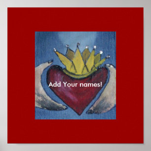 Póster Claddagh personaliza con la lona de los nombres