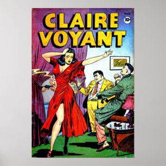 Póster Claire Voyant Psychic Femme Fatale Comic Cover