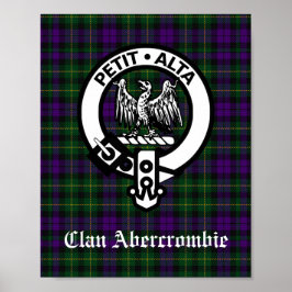 Póster Clan Abercrombie Escudo Badge & Tartán