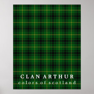 Póster Clan Arthur Colors de Escocia Tartán