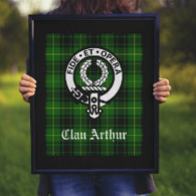 Clan Arthur Escudo Badge & Tartán