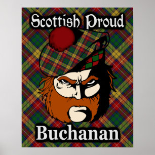 Póster Clan Buchanan Scottish Tartan