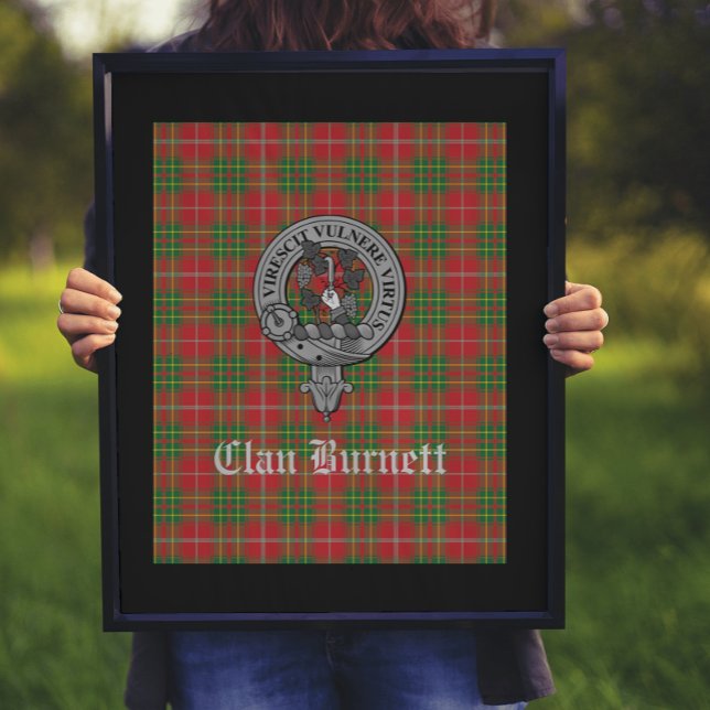 Póster Clan Burnett Escudo Badge & Tartán (Subido por el creador)