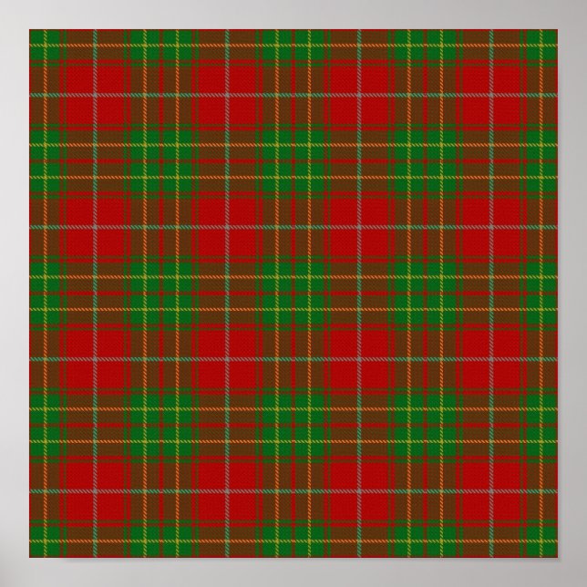 Póster Clan Burnett Tartan - Descarga digital (Frente)