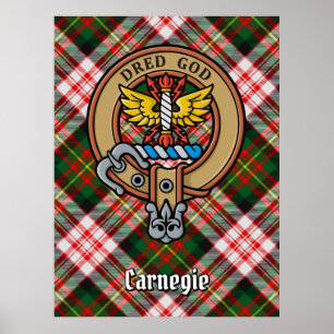 Póster Clan Carnegie Escudo por Vestir Tartán