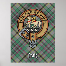 Póster Clan Craig Escudo por Tartán