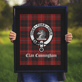 Póster Clan Cunningham Badge & Tartan
