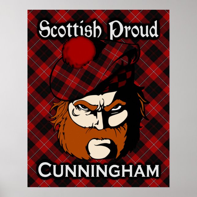 Póster Clan Cunningham Scottish Tartan Poster (Frente)