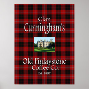 Póster Clan Cunningham's Old Finlaystone Café Co.