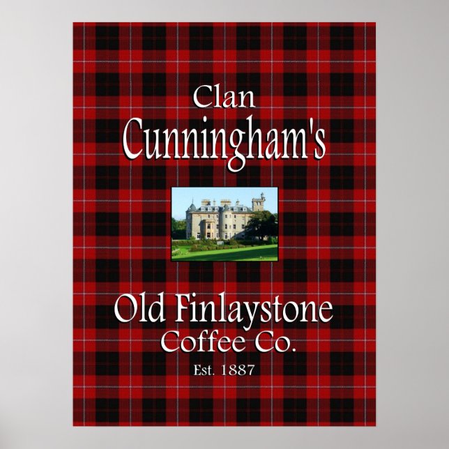Póster Clan Cunningham's Old Finlaystone Café Co. (Frente)