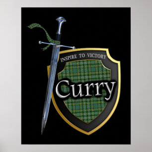 Póster Clan Currie Curry Scottish Tartán Poster