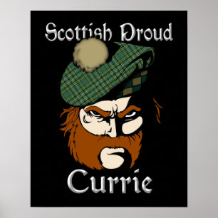 Póster Clan Currie Tartan Clansman Print