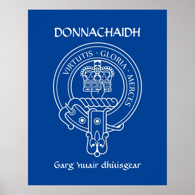 Póster Clan Donnachaidh (Robertson) Crest & War Cry (Frente)