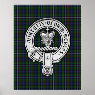 Póster Clan Donnachaidh (Robertson) Escudo /Hunting Tart
