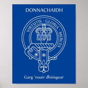 Póster Clan Donnachaidh (Robertson) Escudo y grito de gue