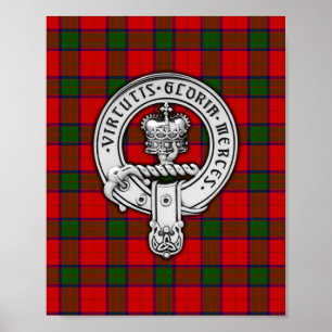 Póster Clan Donnachaidh (Robertson) Escudo y Tartán