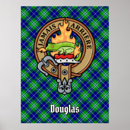 Póster Clan Douglas Escudo por Tartán