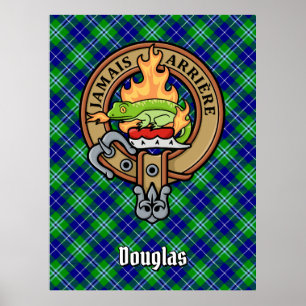 Póster Clan Douglas Escudo por Tartán
