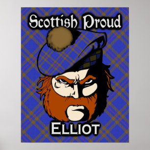 Póster Clan Elliot Scottish Tartan Poster