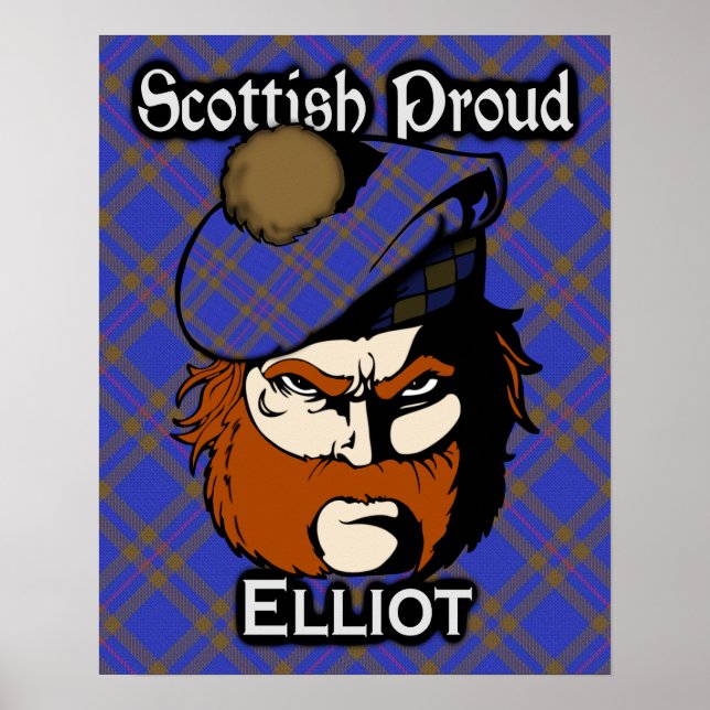 Póster Clan Elliot Scottish Tartan Poster (Frente)