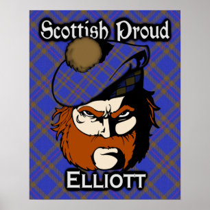 Póster Clan Elliott Scottish Tartan Poster