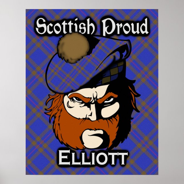 Póster Clan Elliott Scottish Tartan Poster (Frente)