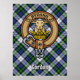 Póster Clan Gordon Escudo por Vestir Tartán