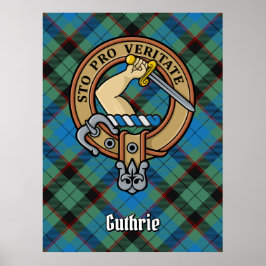 Póster Clan Guthrie Escudo por Tartán