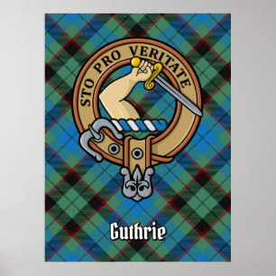 Póster Clan Guthrie Escudo por Tartán