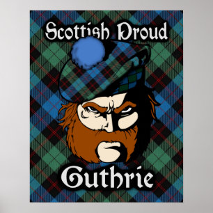Póster Clan Guthrie Scottish Tartan Poster