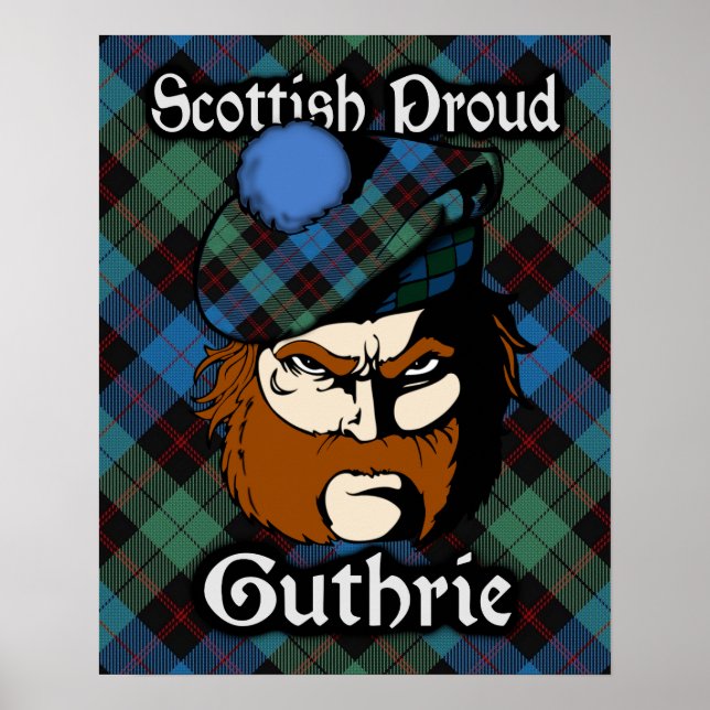 Póster Clan Guthrie Scottish Tartan Poster (Frente)