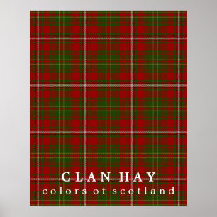 Póster Clan Hay Colors of Scotland Tartan