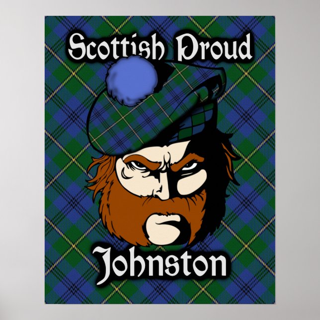 Póster Clan Johnstone Johnston Scottish Tartan Poster (Frente)