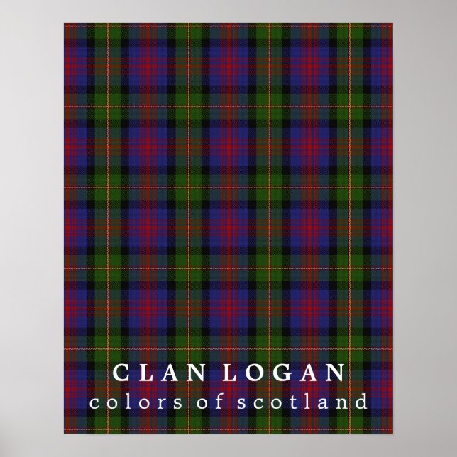Póster Clan Logan Colors of Scotland Tartan (Frente)