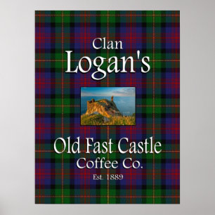 Póster Clan Logan's Old Fast Castle Coffee Co. Poster