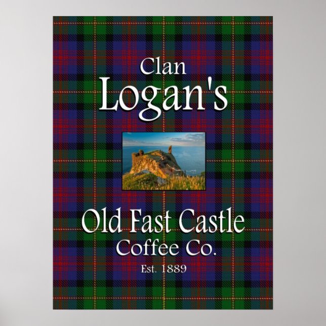 Póster Clan Logan's Old Fast Castle Coffee Co. Poster (Frente)