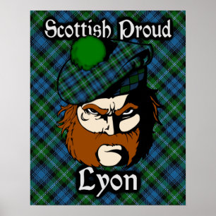 Póster Clan Lyon Scottish Tartan Poster