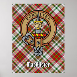 Póster Clan MacAlister Escudo por Vestir Tartán
