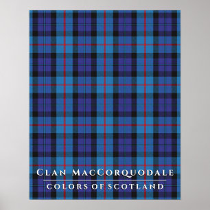 Póster Clan MacCorquodale Colors of Scotland Tartán Plaid