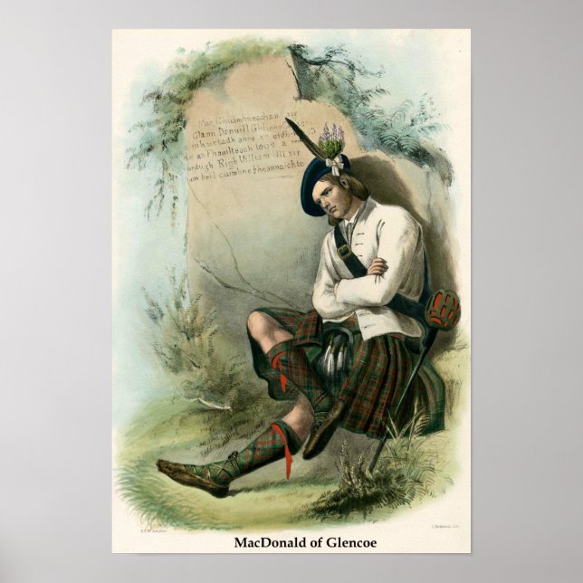 Póster Clan MacDonald de Glencoe (Frente)