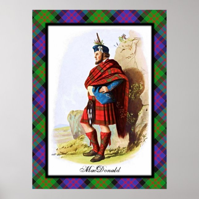 Póster Clan MacDonald Poster de los sueños escoceses (Frente)