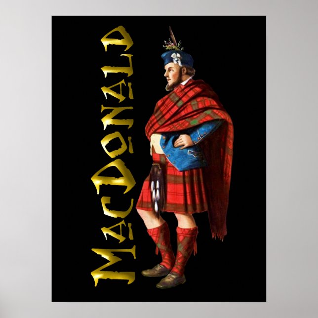 Póster Clan MacDonald Scottish Highland Dream Poster (Frente)