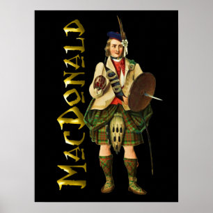Póster Clan MacDonald Scottish Highland Dream Poster