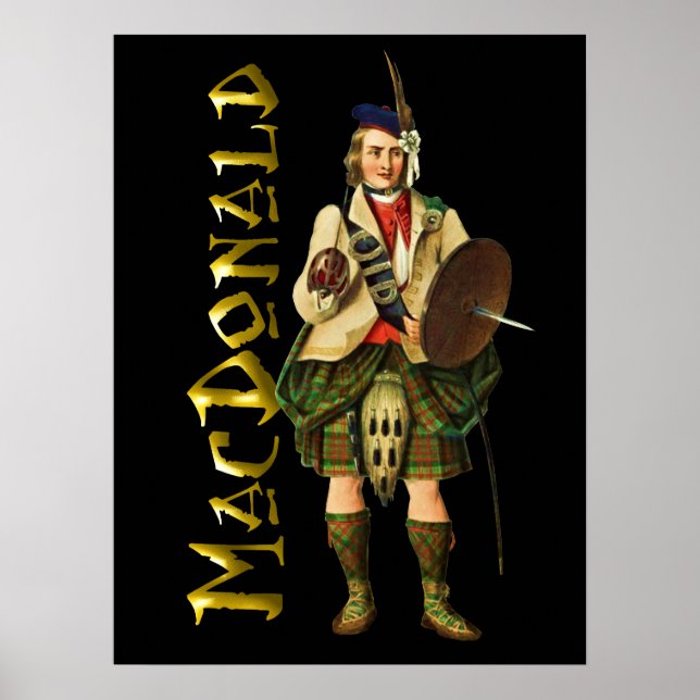 Póster Clan MacDonald Scottish Highland Dream Poster (Frente)