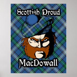 Póster Clan MacDowall Poster escocés Tartán