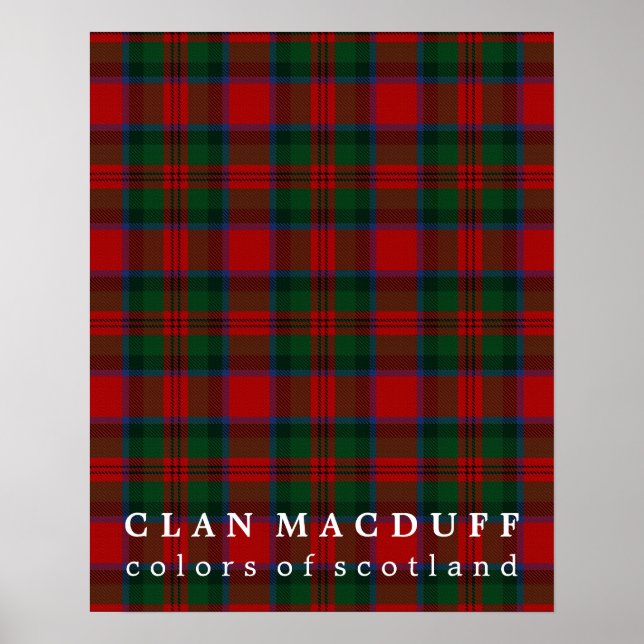 Póster Clan MacDuff Colors of Scotland Tartán (Frente)