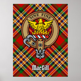 Póster Clan MacGill Escudo por Tartán
