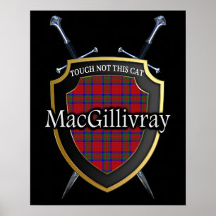 Póster Clan MacGillivray Scottish Shield & Swords