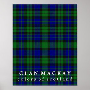 Póster Clan MacKay Colors of Scotland Tartan