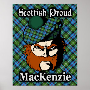 Póster Clan MacKenzie Scottish Tartan Poster